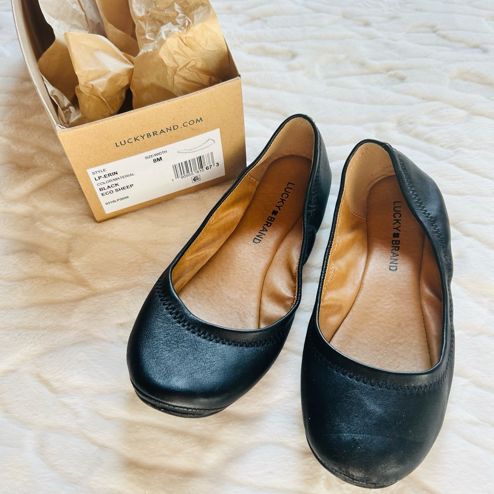 Lucky Brand Women's Black Ballet Flats